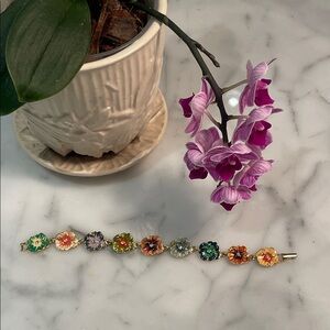 Joan Rivers Floral Enamel Bracelet